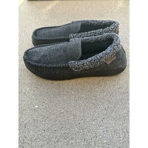 New Dearfoams Men’s Gray Memory Foam Slippers - Size L 11-12 - NWOB